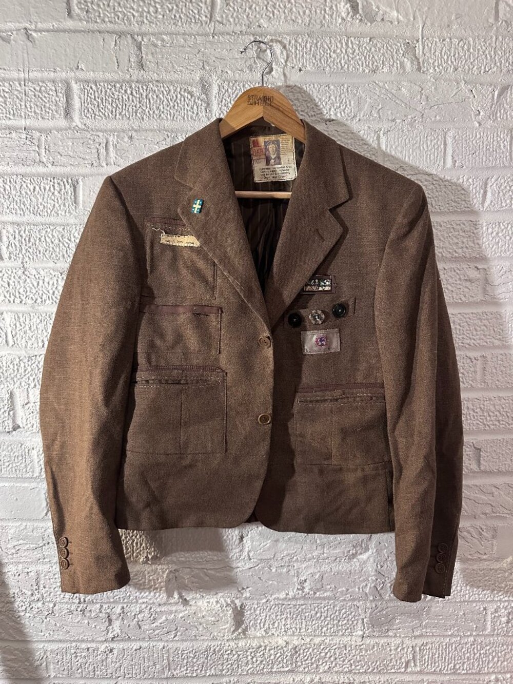 Vintage Upcycled Men's wool Salvatore Ferragamo blazer S/M